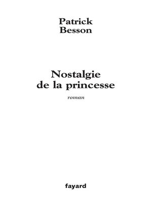 cover image of Nostalgie de la princesse